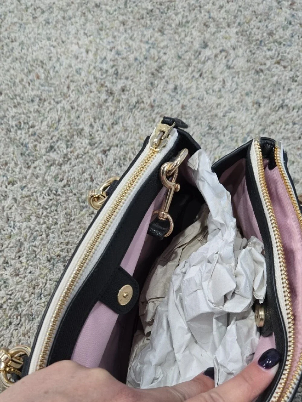 Coach Floral Mini Satchel in Cream, Pink and Black